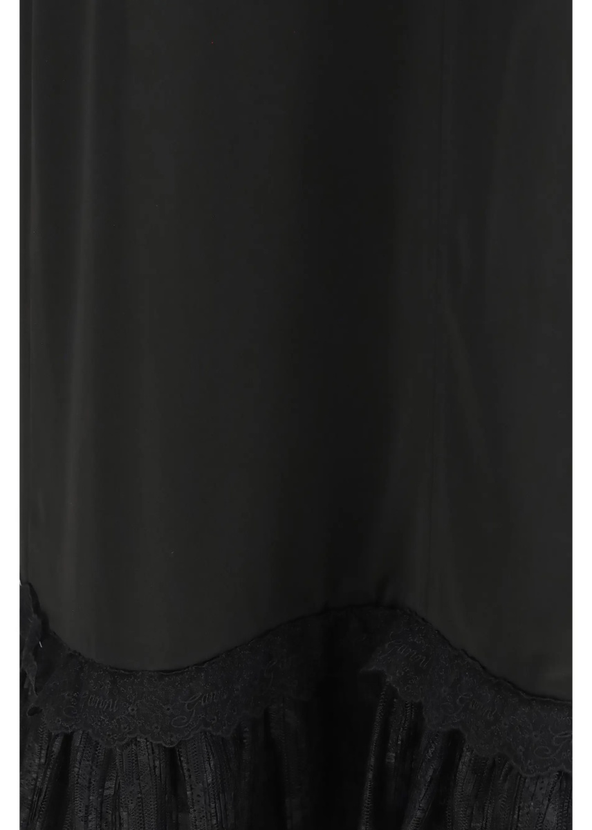 Rochii Lace-trimmed satin long Dress - Img 2