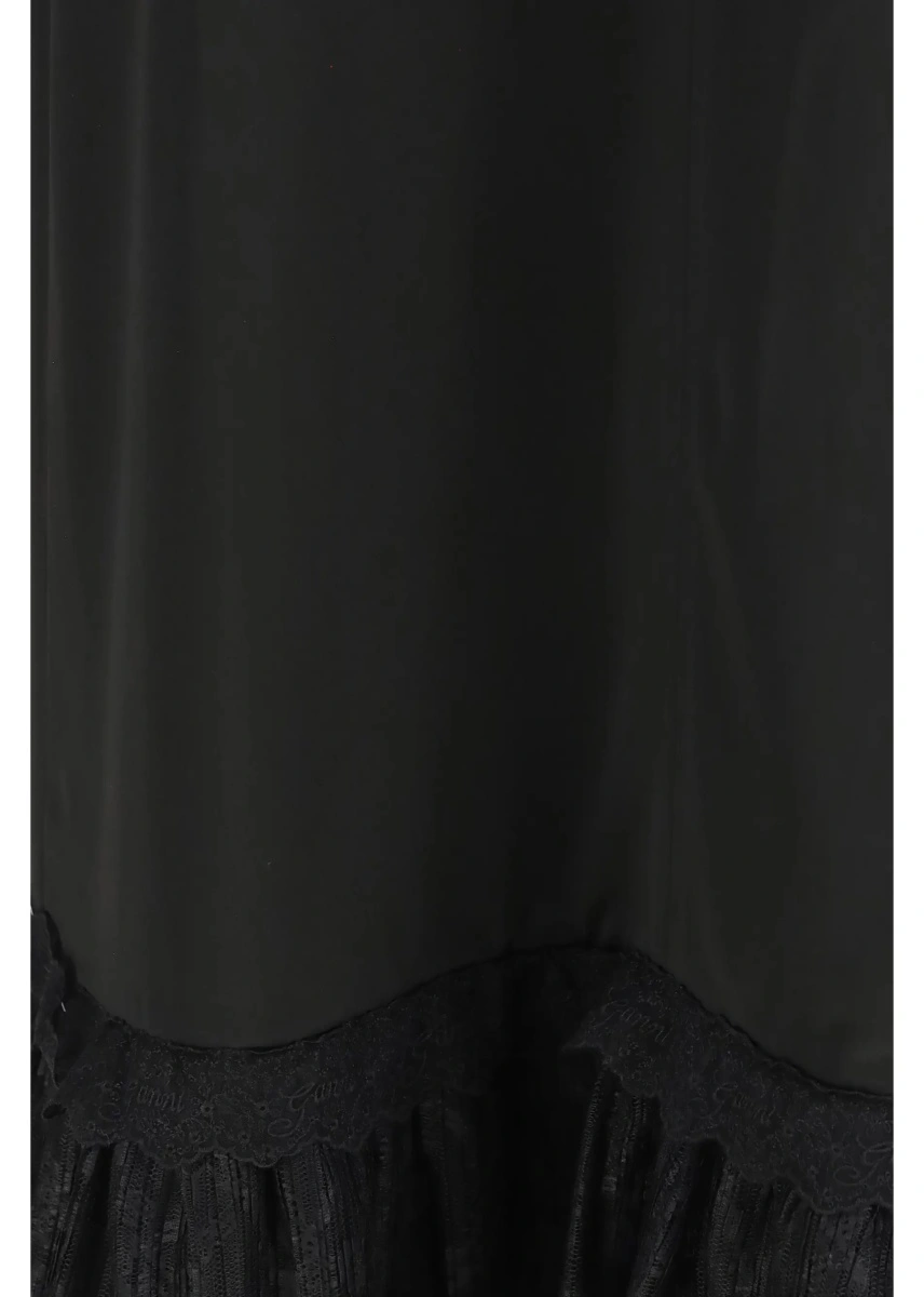 Rochii Lace-trimmed satin long Dress - Img 2