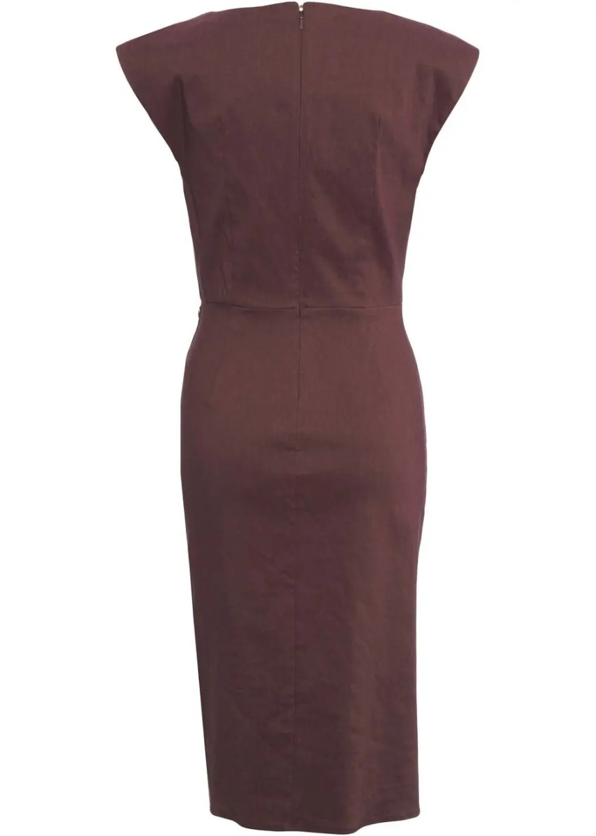 Rochii Linen blend midi dress 'Alissa' - Img 3