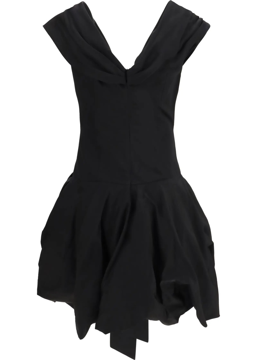 Rochii Midi Dress with draped shawl collar - Img 2