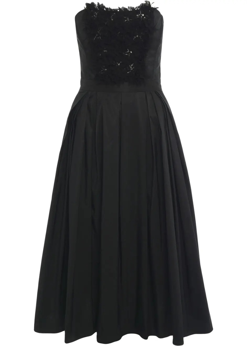 Rochii Midi dress with floral appliqués - Img 2