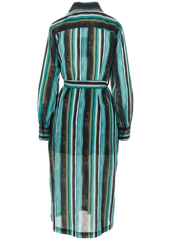 Rochii Printed muslin midi shirt dress - Img 3