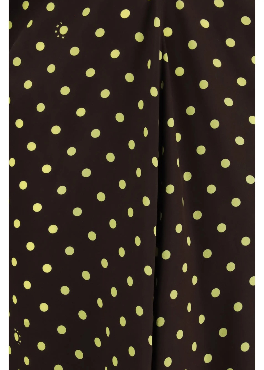 Rochii Printed polka dot crepe Dress - Img 3