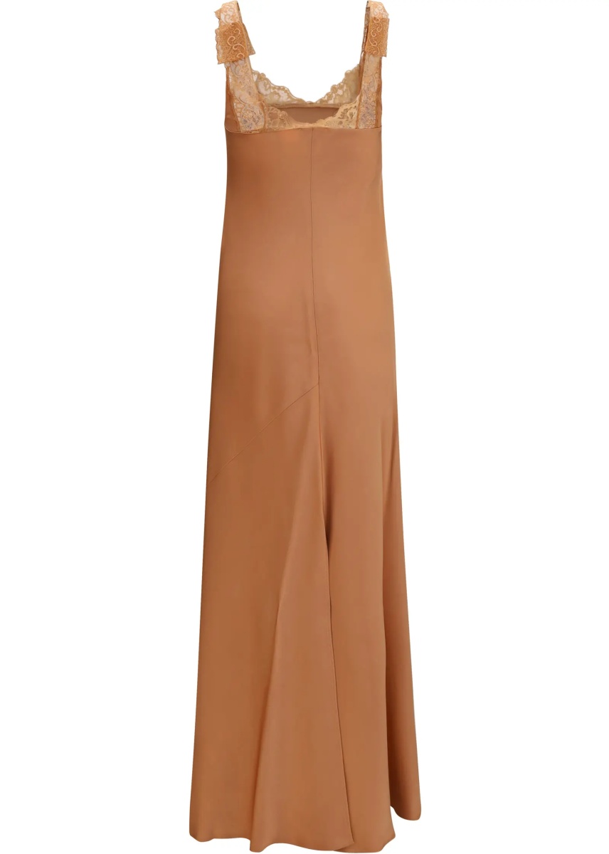 Rochii satin maxi Dress with lace trims - Img 2