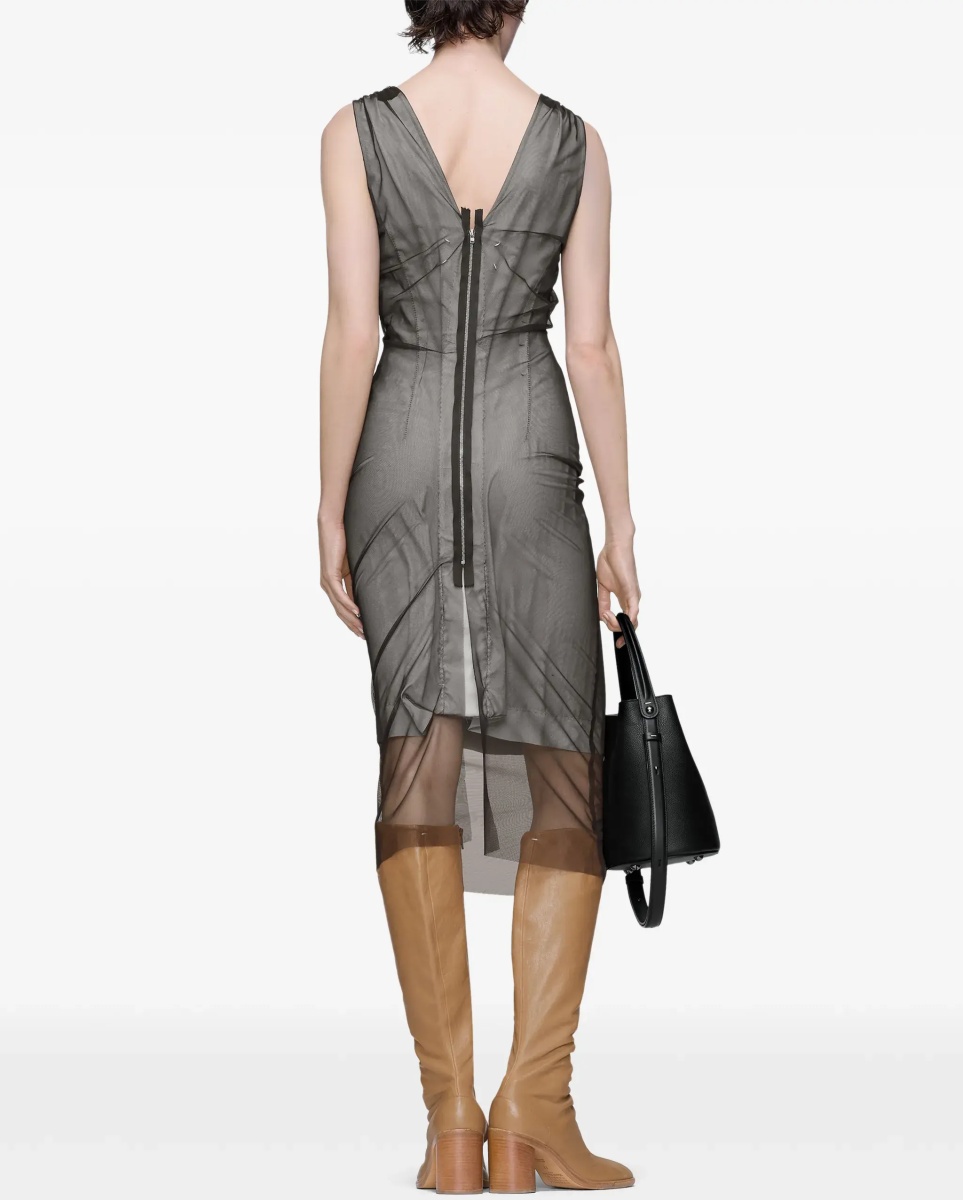 Rochii Semi-sheer midi Dress - Img 4