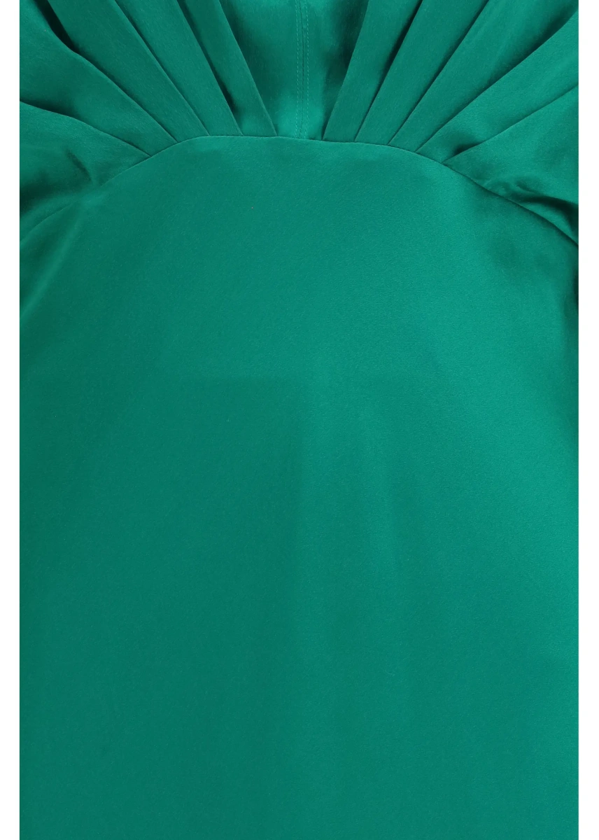 Rochii Silk satin Long Dress with royal V-neck - Img 3