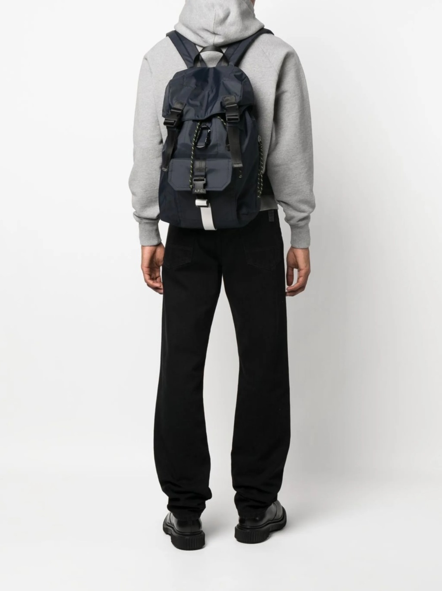 Rucsac A.P.C. albastru din nylon - Img 2