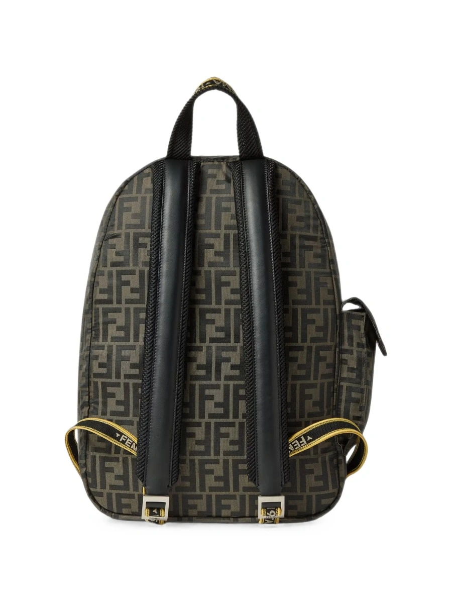 Rucsac Fendi maro din polyester - Img 3