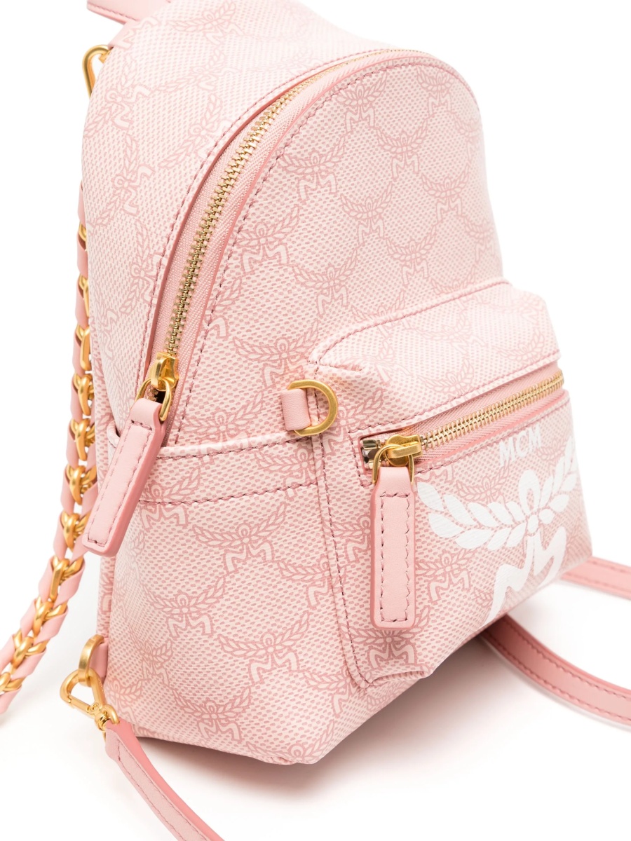 Rucsac MCM roz din material textil - Img 3