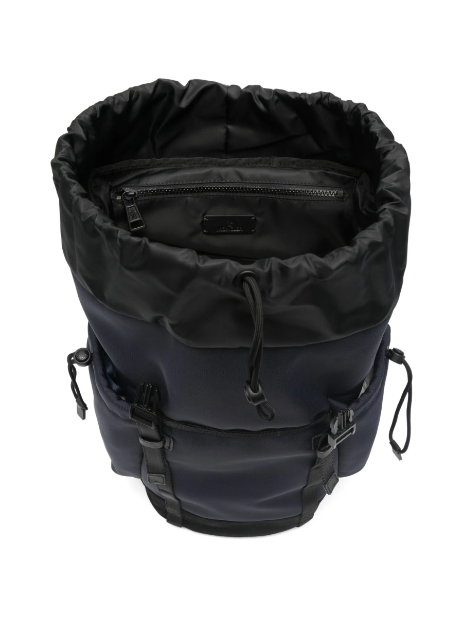Rucsac Moncler albastru din polyester si piele intoarsa - Img 5
