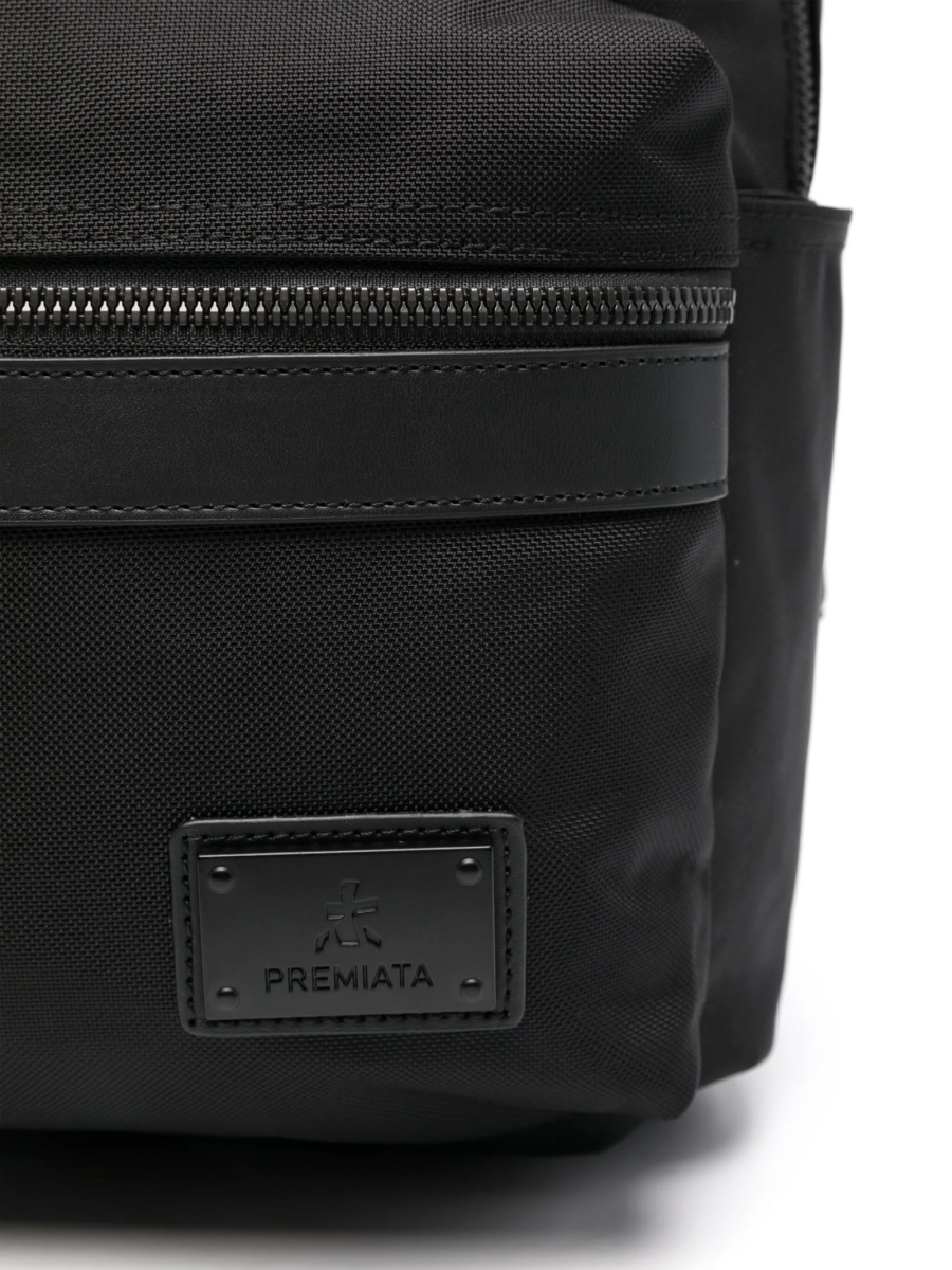 Rucsac Premiata negru din material textil si piele - Img 4