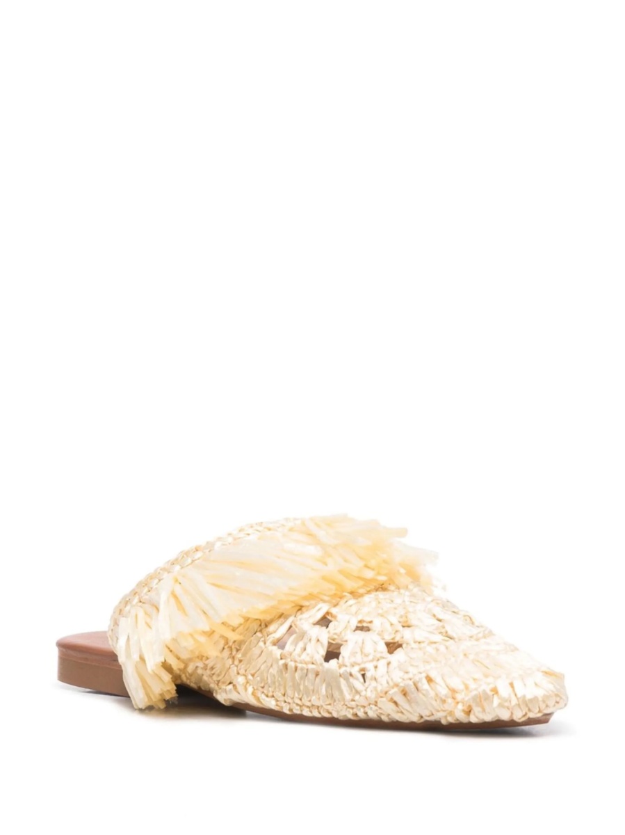 Saboti DE SIENA SHOES neutri din rafie - Img 2