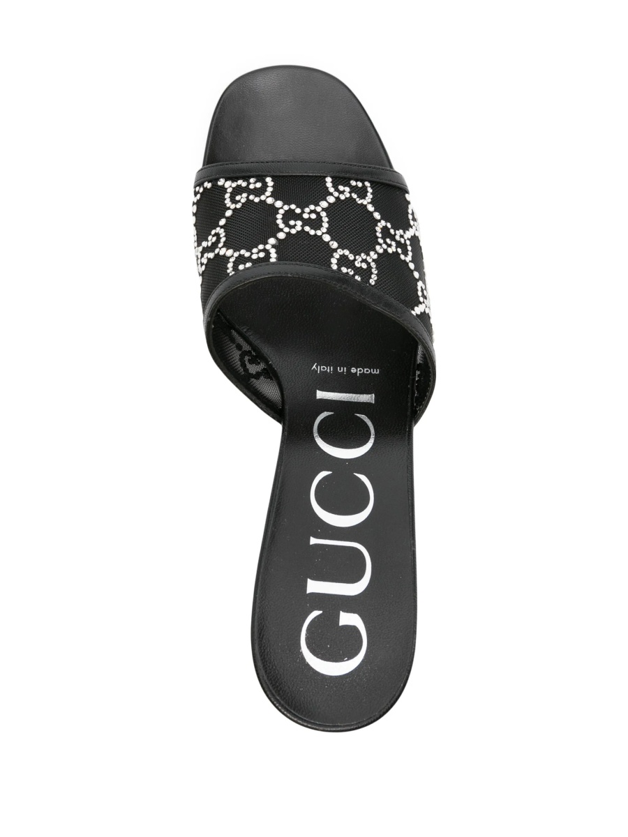 Saboti Gucci negri din material textil - Img 4