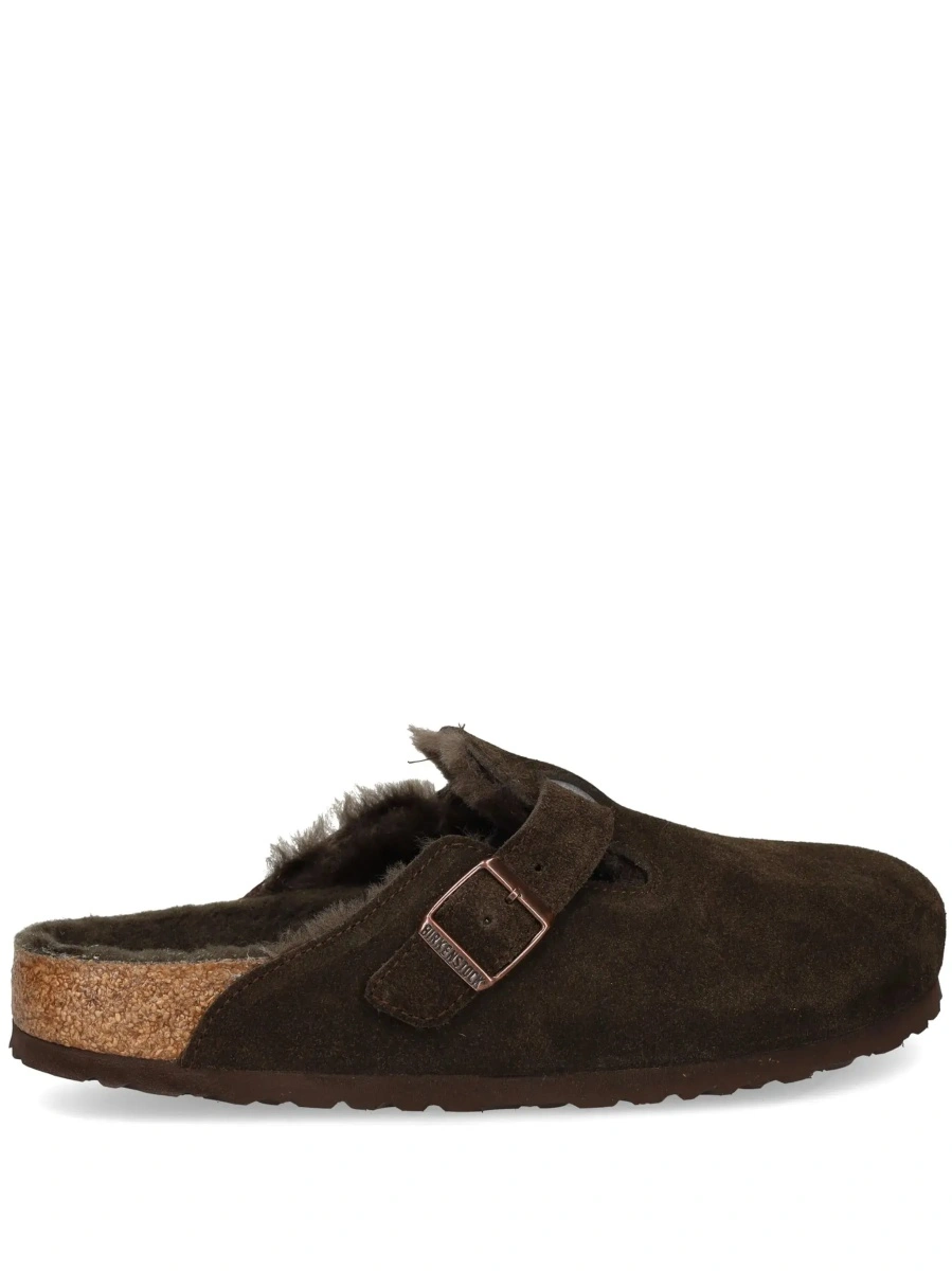 Saboti Mule Slip-On 'Boston' with adjustable strap in Ecoleather brown women - Img 8