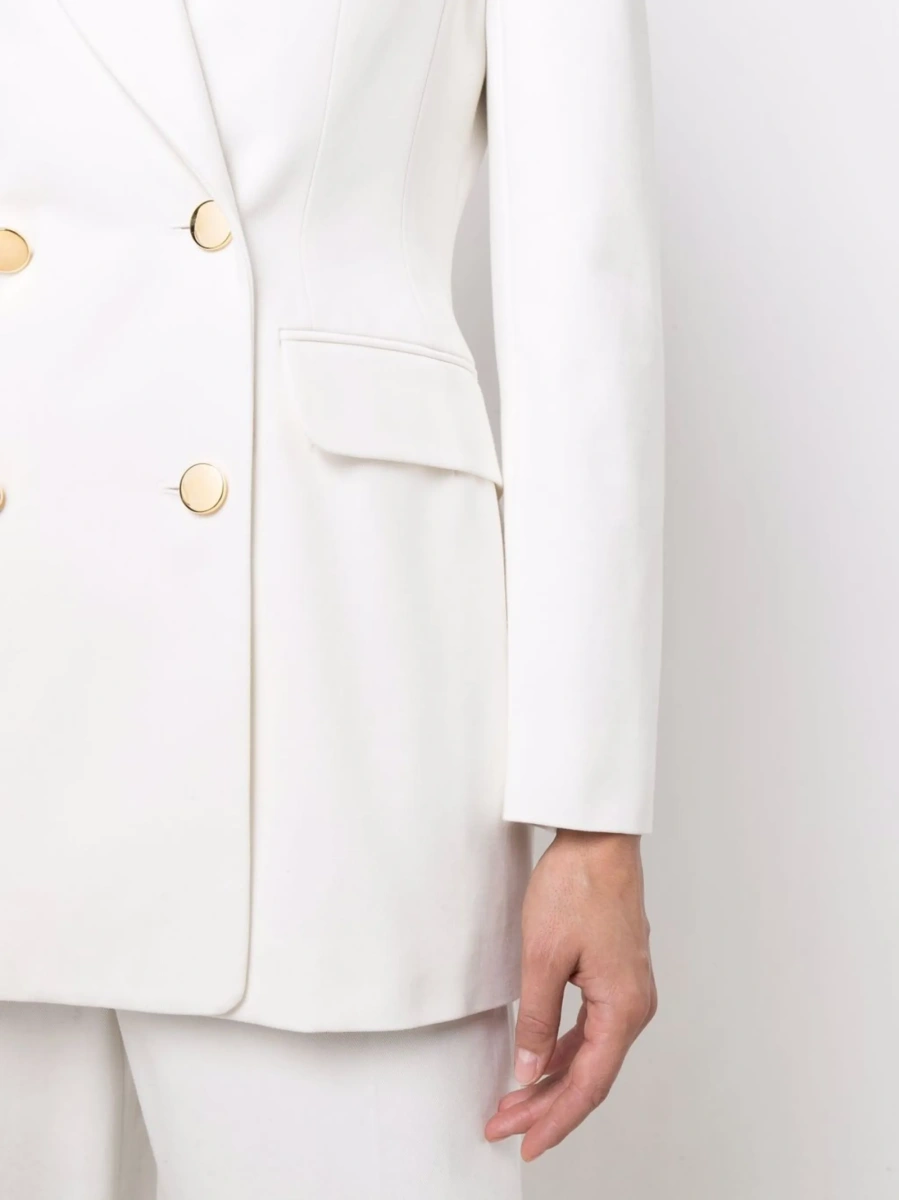 Sacou Alexander McQueen alb din bumbac - Img 5