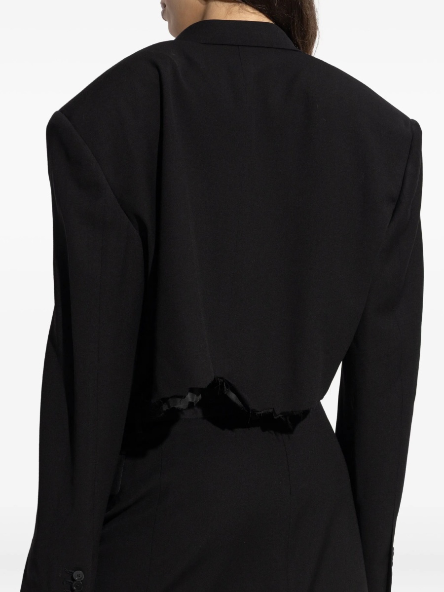 Sacou Balenciaga negru din lana si vascoza - Img 4