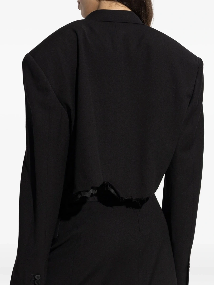 Sacou Balenciaga negru din lana si vascoza - Img 4
