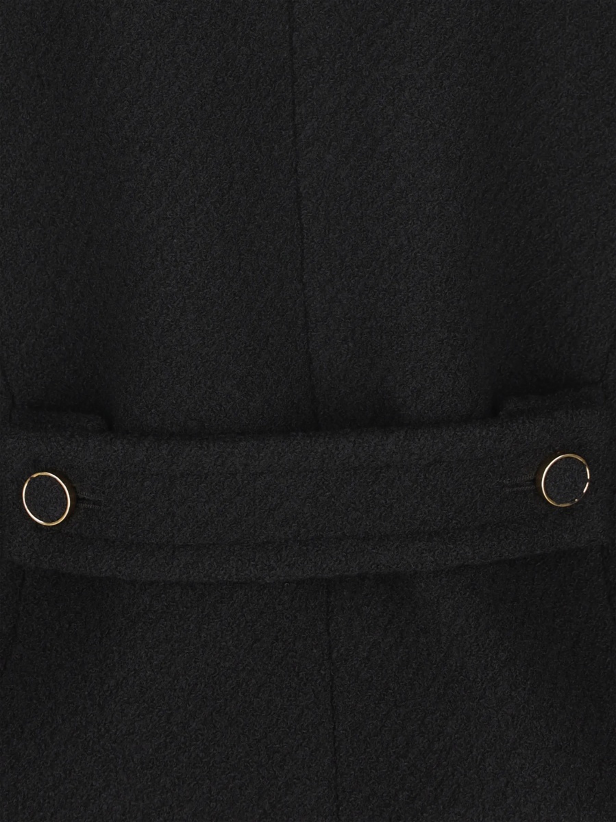 Sacou Chloe negru din lana si material textil - Img 3