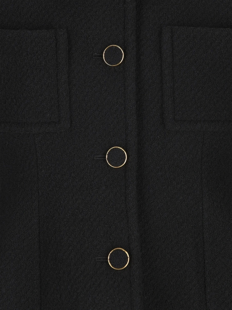 Sacou Cropped single-breasted Blazer with fabric buttons - Img 6
