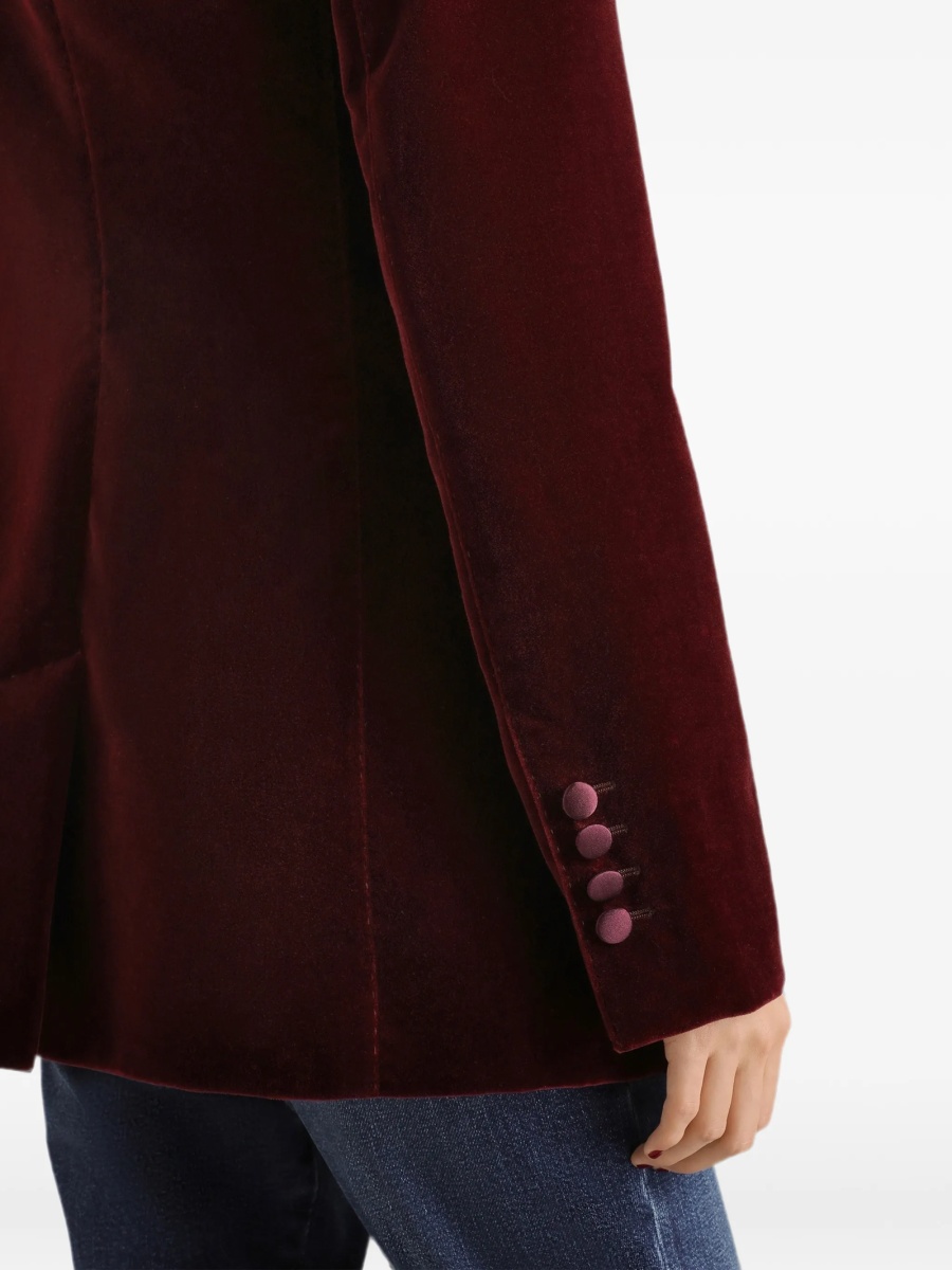 Sacou Dolce &amp; Gabbana violet din matase si polyester - Img 5