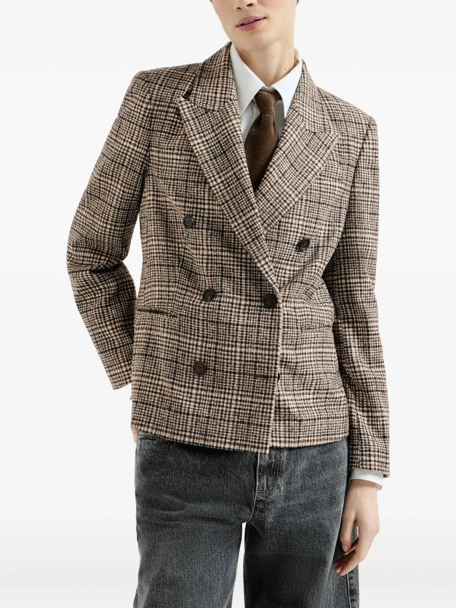 Sacou Double-breasted Jacket in alpaca and wool blend - Img 4