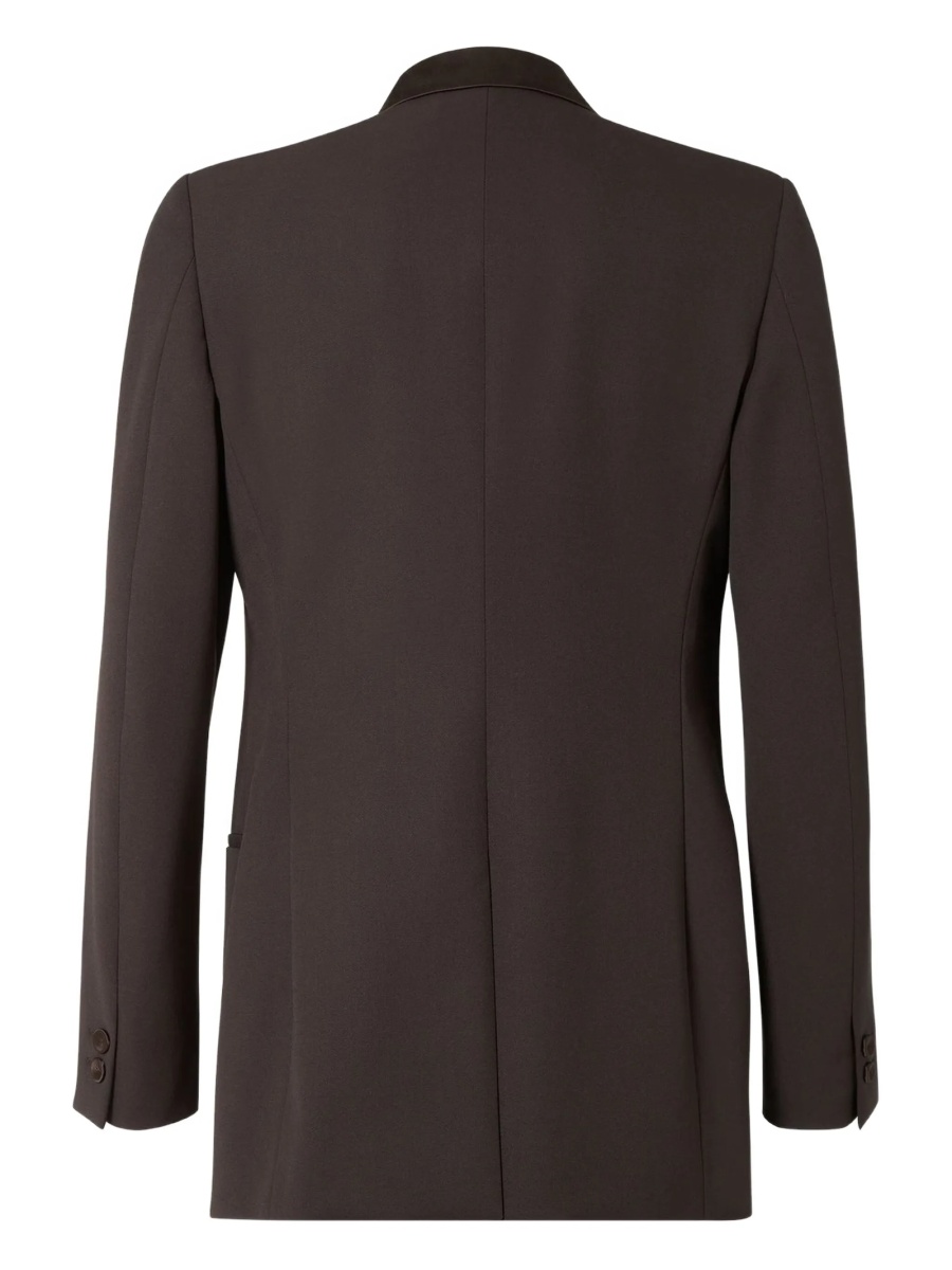 Sacou elegant Fendi maro din lana si polyester - Img 2