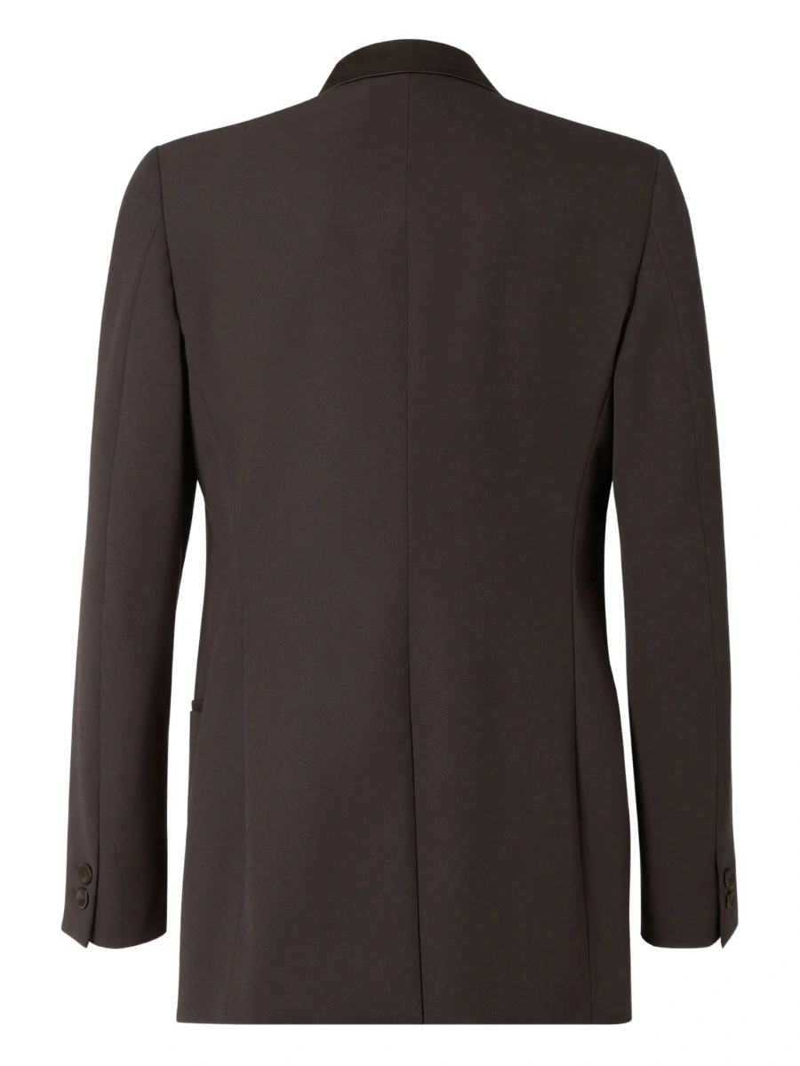 Sacou elegant Fendi maro din lana si polyester - Img 2