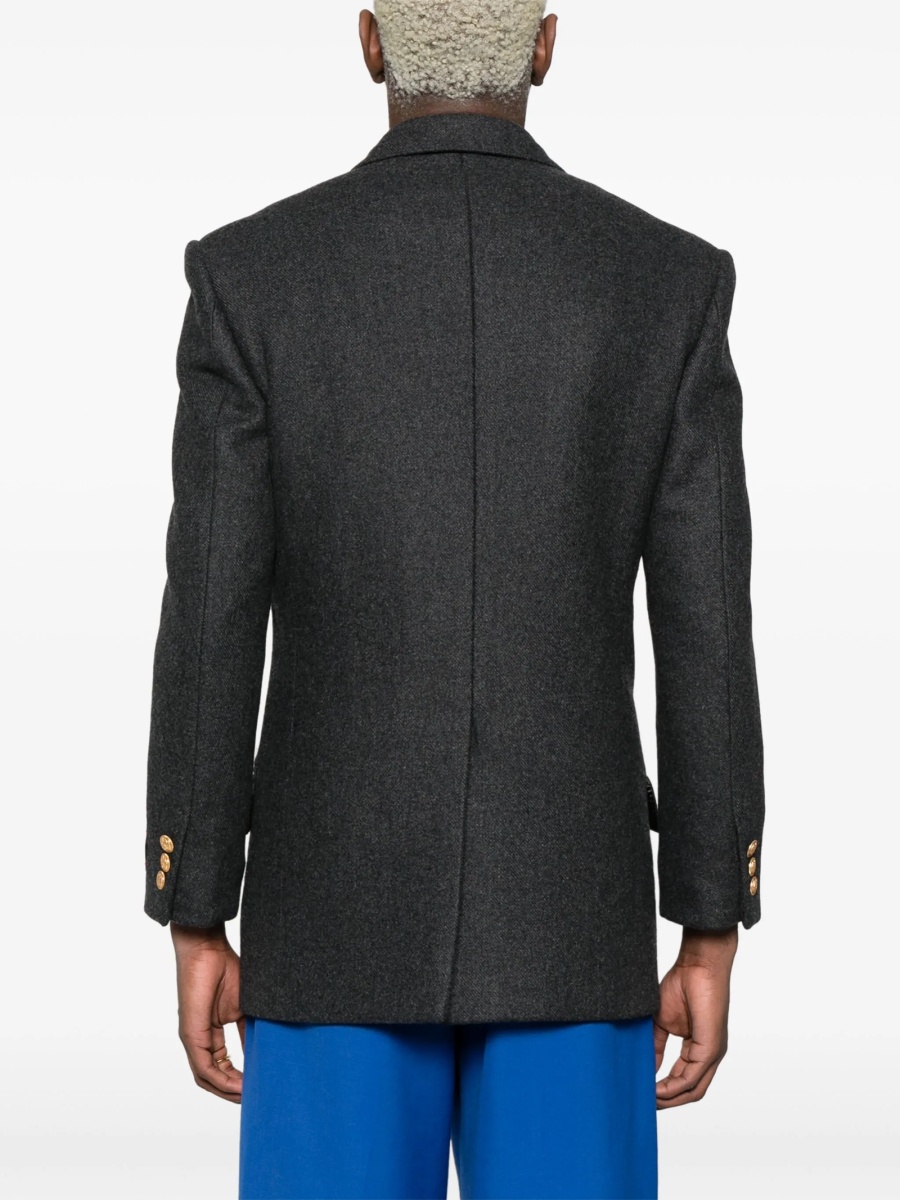 Sacou elegant Gucci gri din lana si casmir - Img 4
