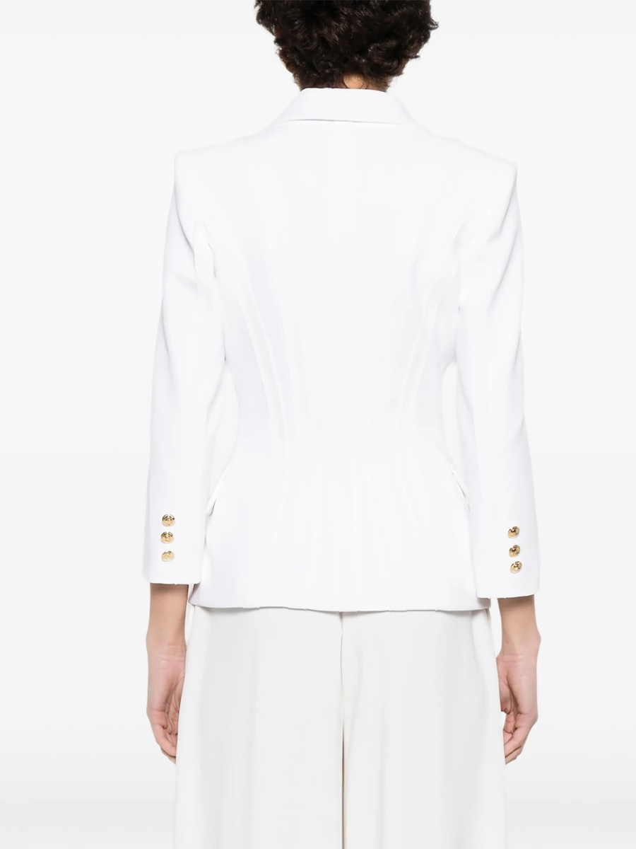 Sacou Elisabetta Franchi alb din polyester si spandex/elastan - Img 4