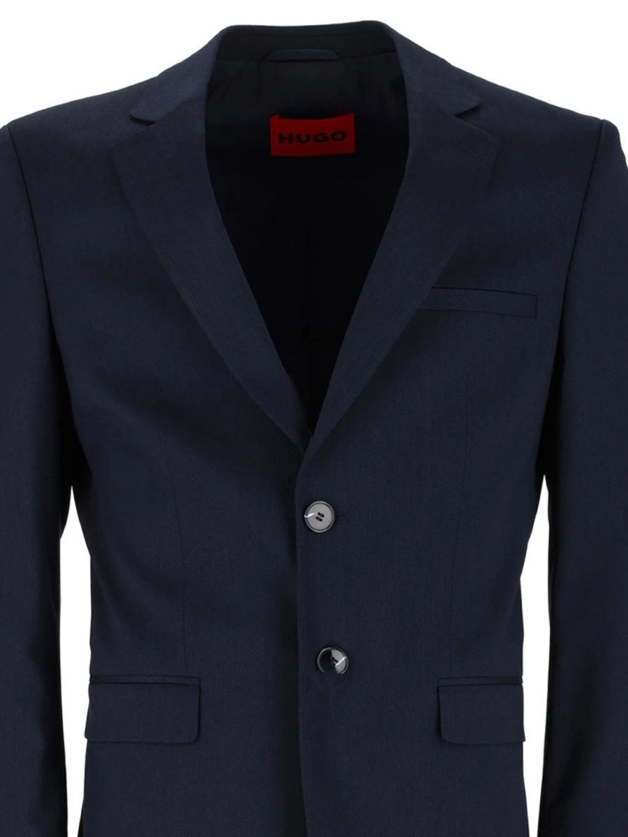 Sacou Hugo Boss albastru din polyester si lana - Img 2