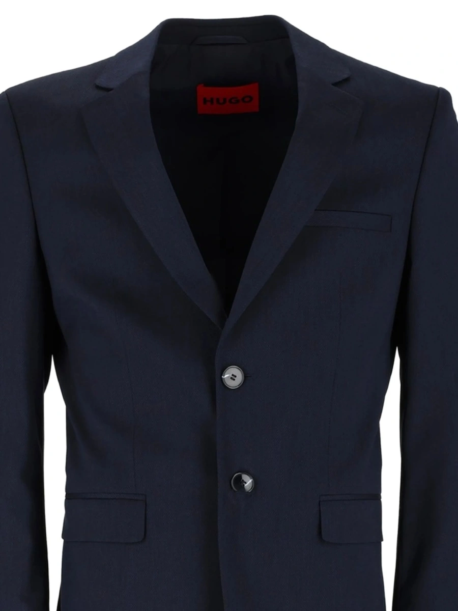 Sacou Hugo Boss albastru din polyester si lana - Img 2