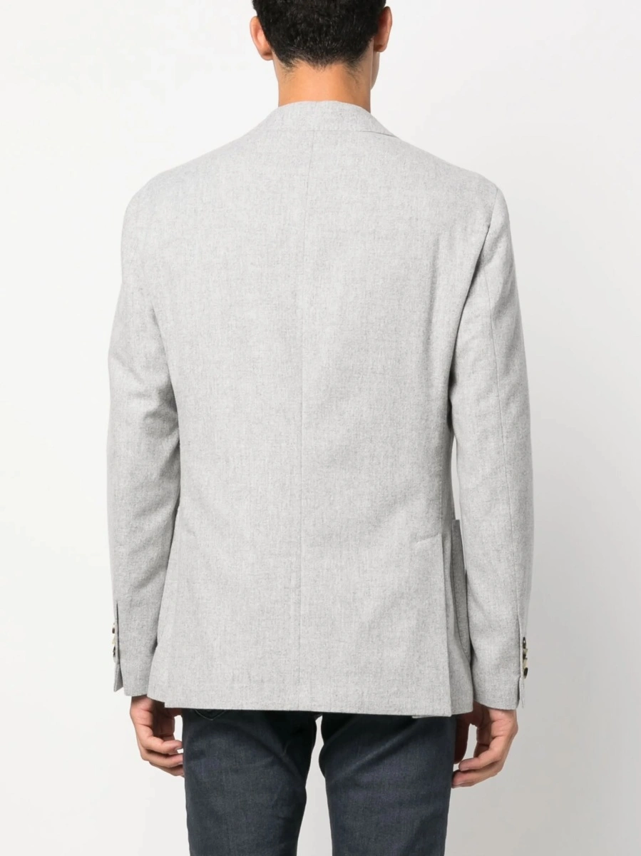 Sacou Lardini gri din lana si casmir - Img 4