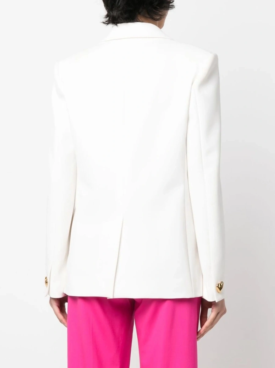 Sacou Moschino alb din polyester si poliuretan - Img 4