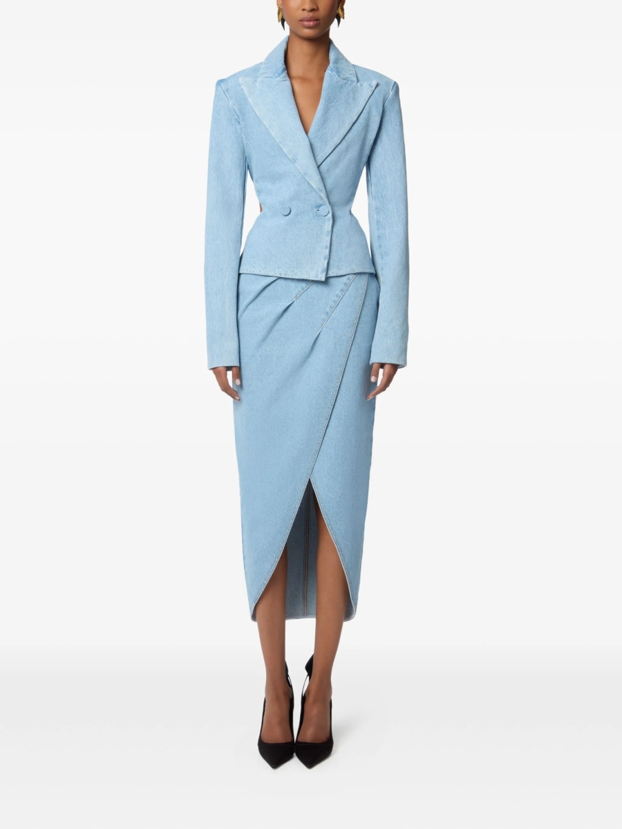 Sacou Nina Ricci albastru din bumbac - Img 2