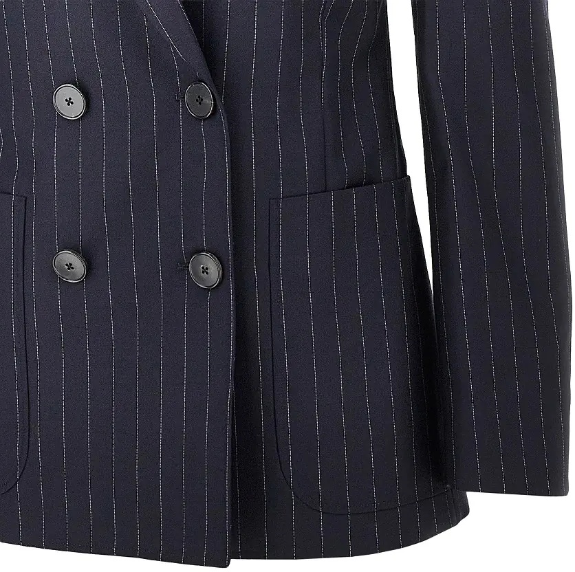 Sacou Pin-striped wool double-breasted jacket - Img 2