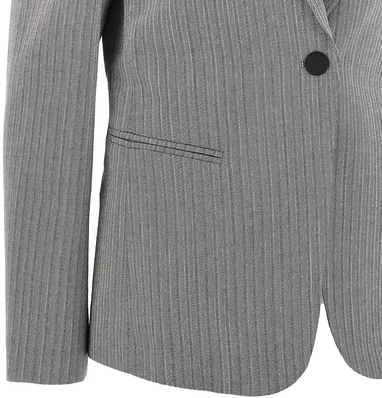 Sacou Pinstriped tailored single-breasted jacket - Img 2