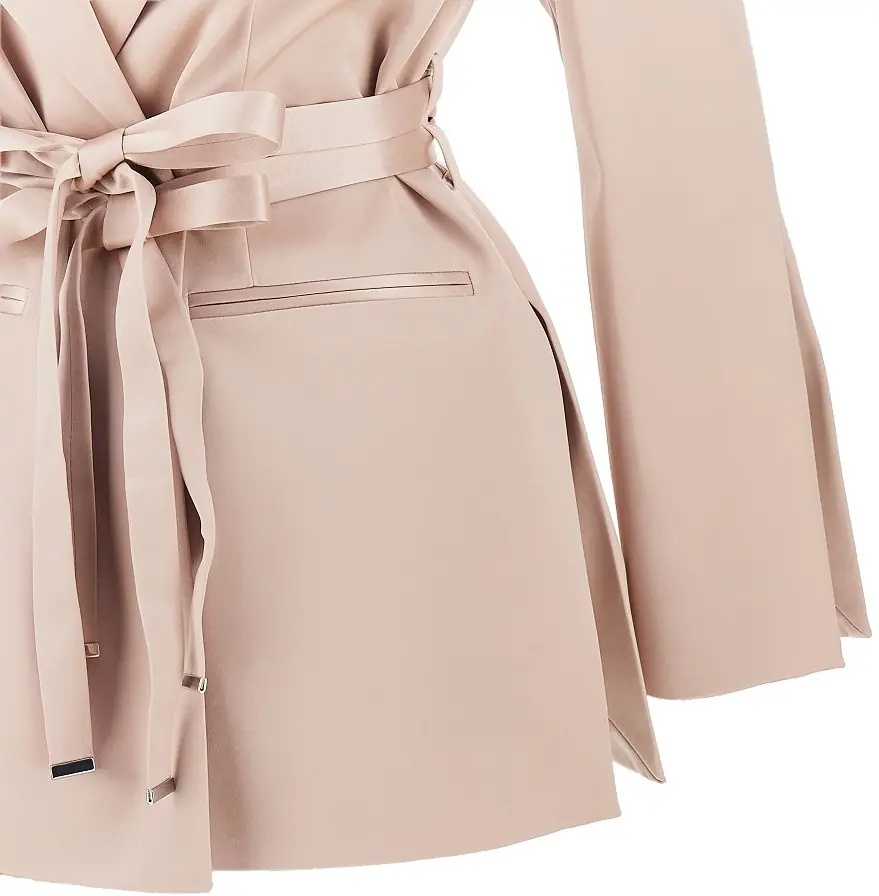 Sacou Satin jacket with belt - Img 2