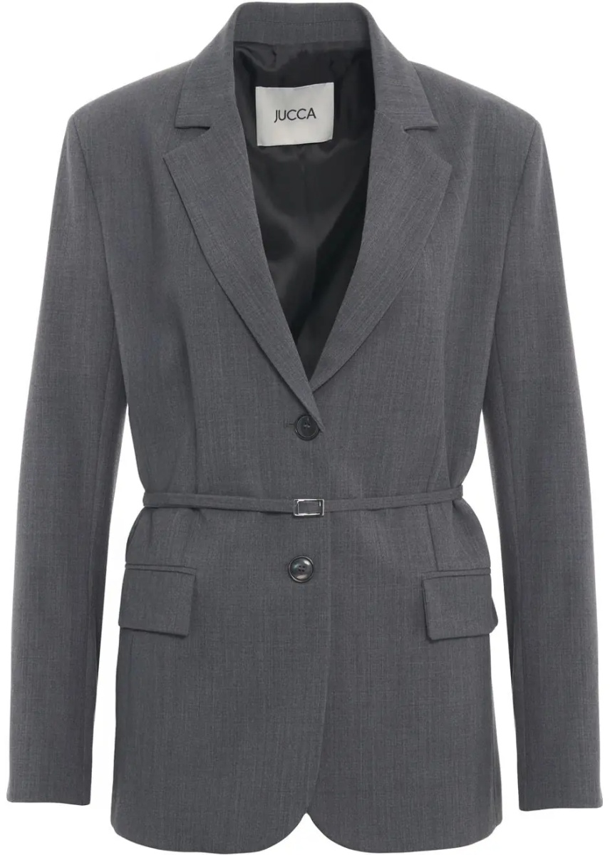 Sacou Single-breasted blazer in wool with waist belt - Img 2