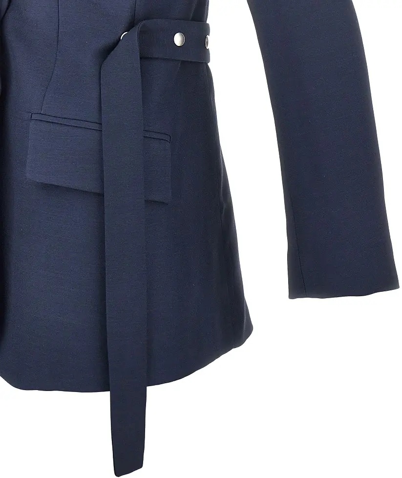 Sacou Single-breasted jacket with press-studs belt - Img 2