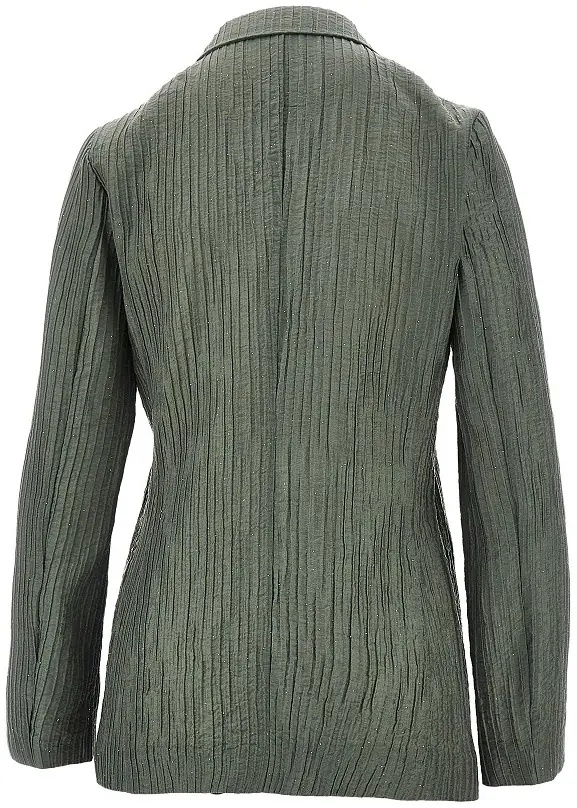 Sacou Textured taffetà single-breasted jacket - Img 3