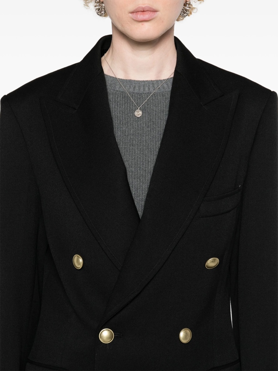 Sacou Victoria Beckham negru din polyester si lana - Img 5