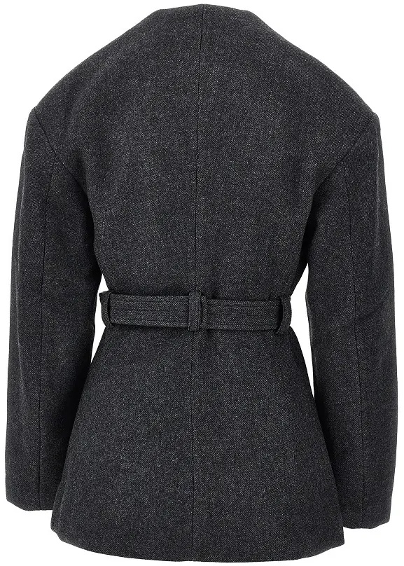 Sacou Wool-blend jacket with belt - Img 3