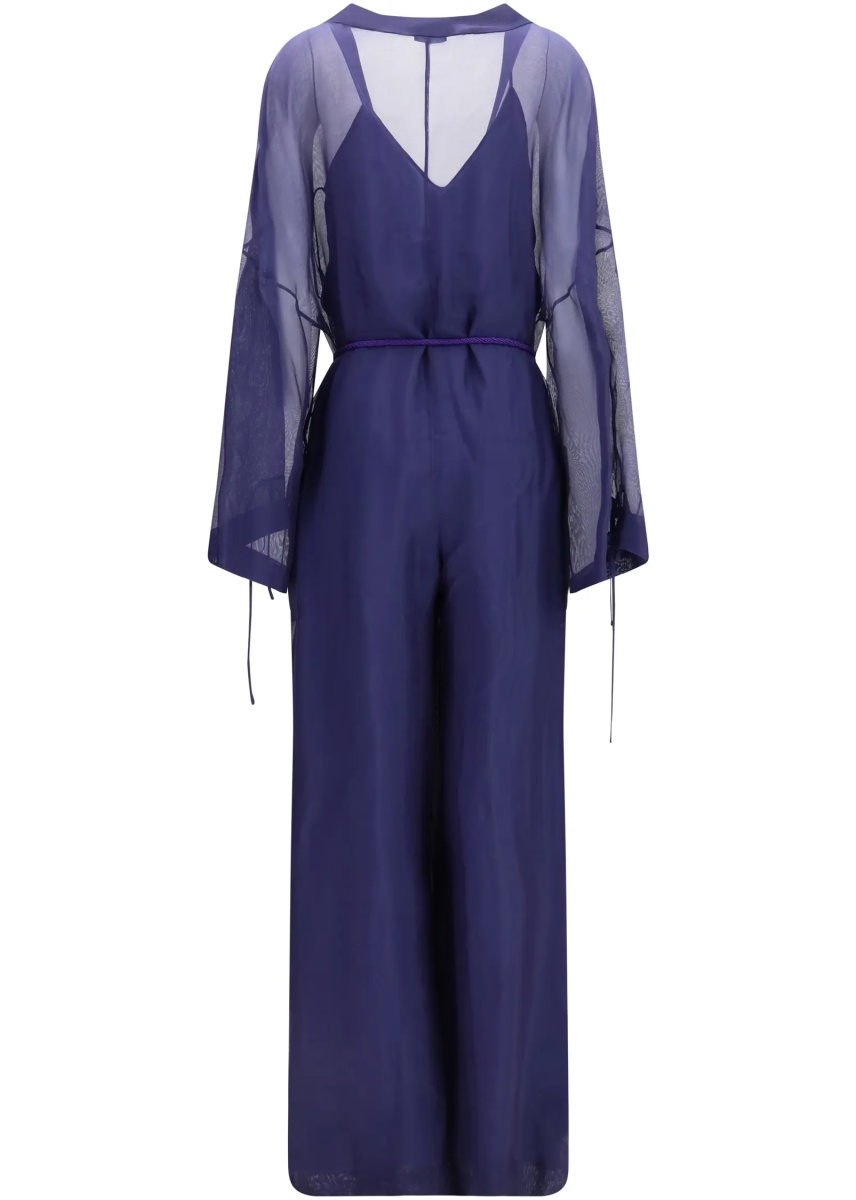Salopete Viscose and silk gauze Jumpsuit - Img 2