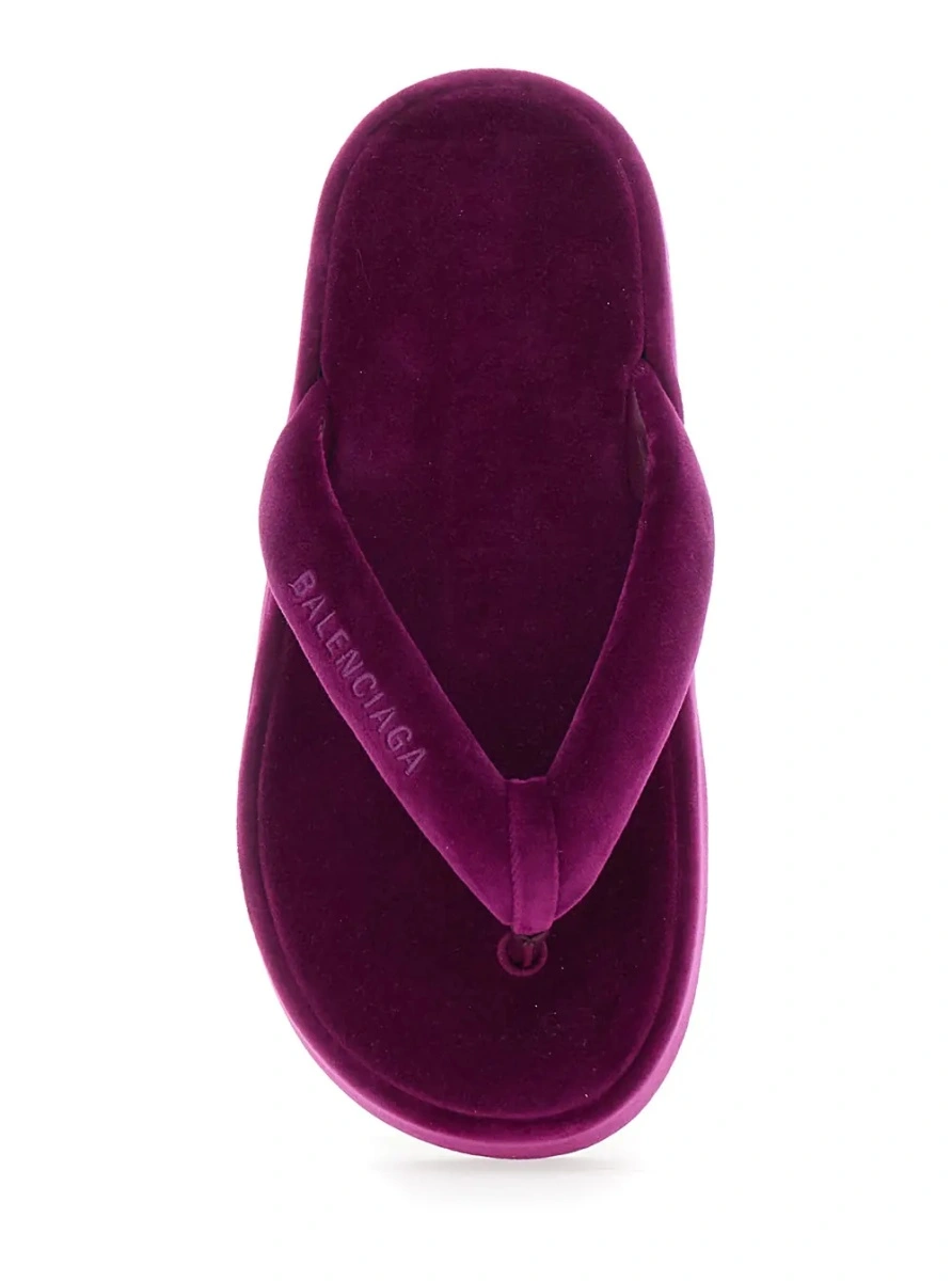 Sandale Balenciaga mov din bumbac - Img 4