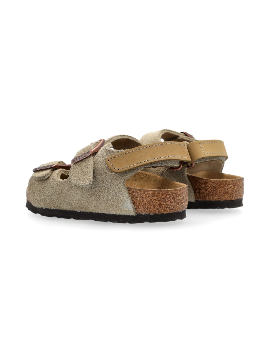 Sandale Birkenstock neutre din piele intoarsa - Img 3