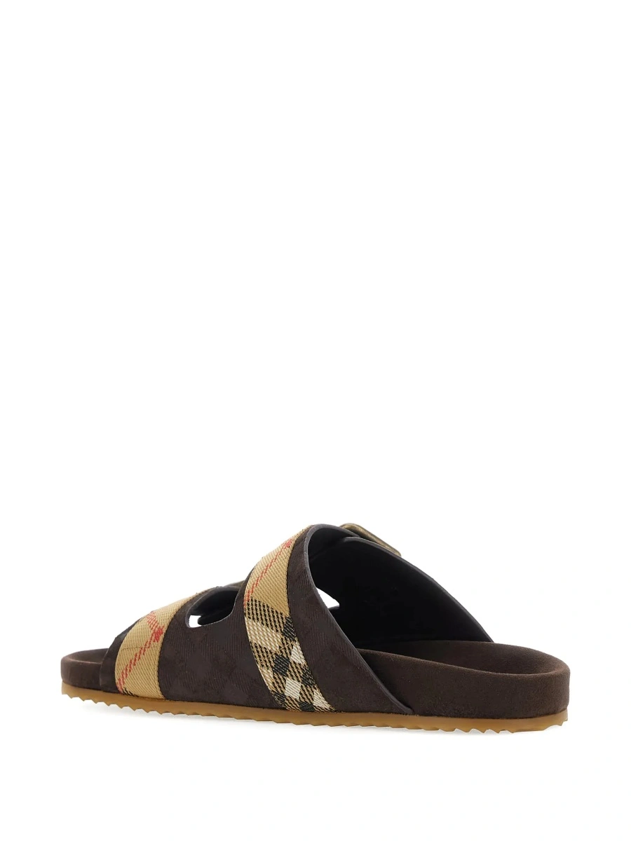 Sandale Burberry maro din piele - Img 6