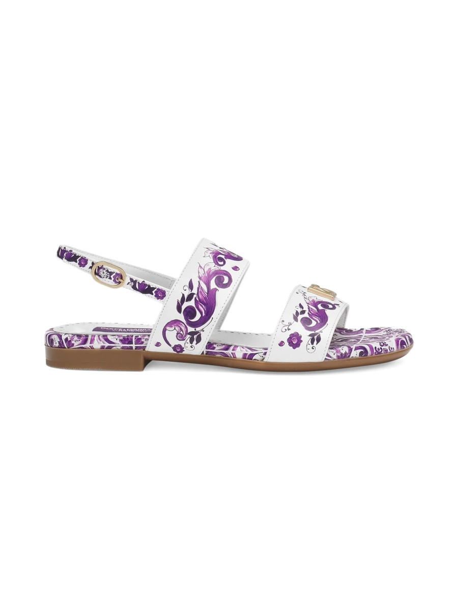 Sandale Dolce &amp; Gabbana albe din piele - Img 2