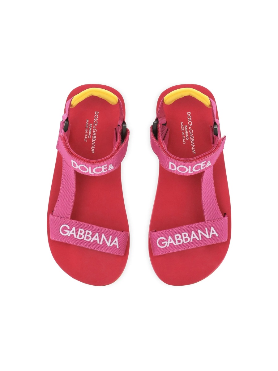 Sandale Dolce &amp; Gabbana roz din vascoza si bumbac - Img 4