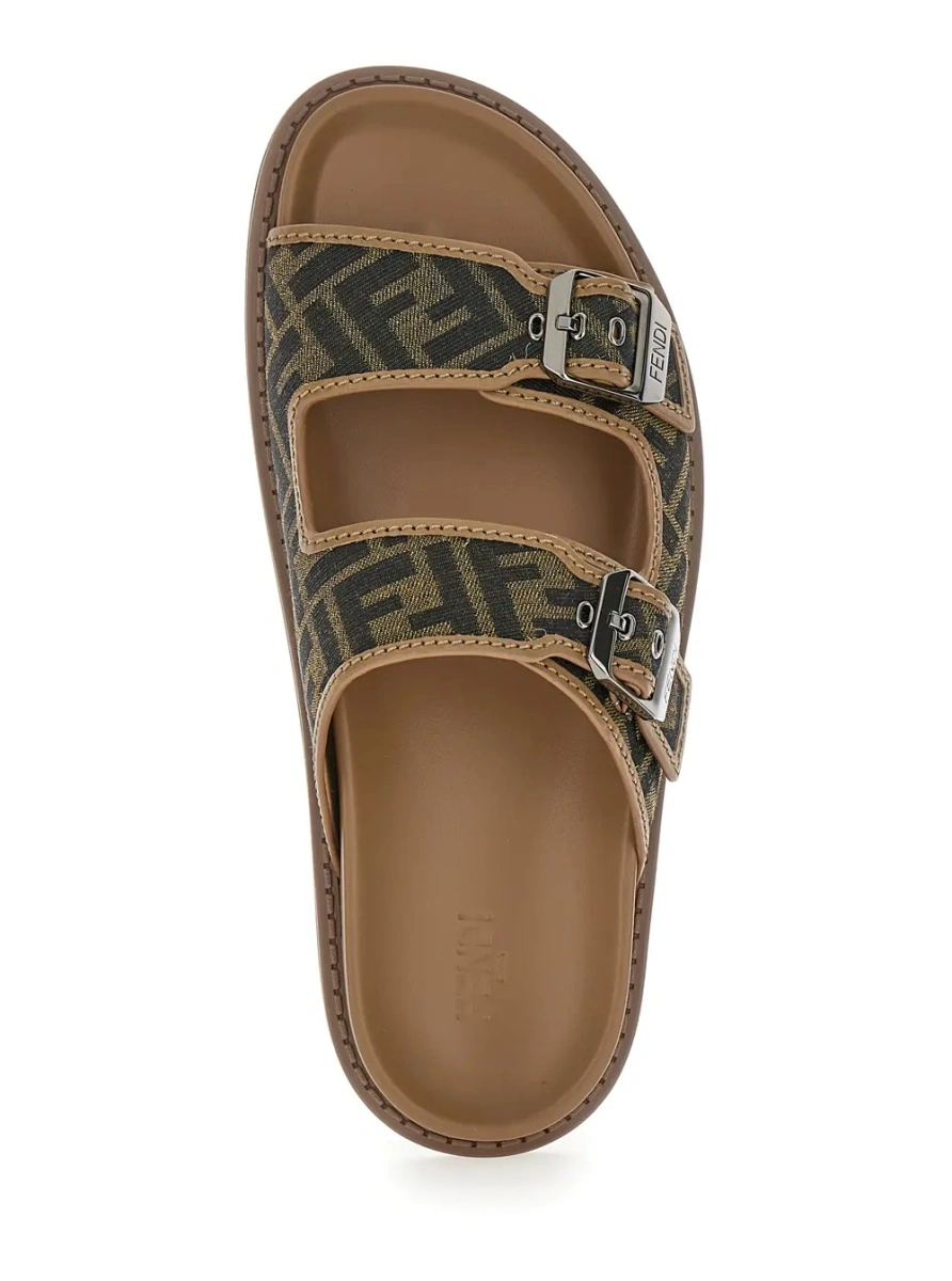 Sandale Fendi maro din piele - Img 4