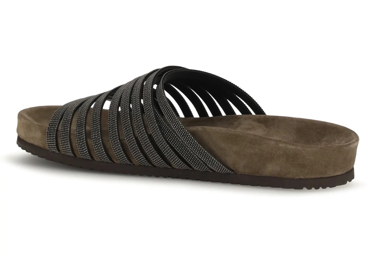 Sandale Lace-up Slides with monili embellishment - Img 3